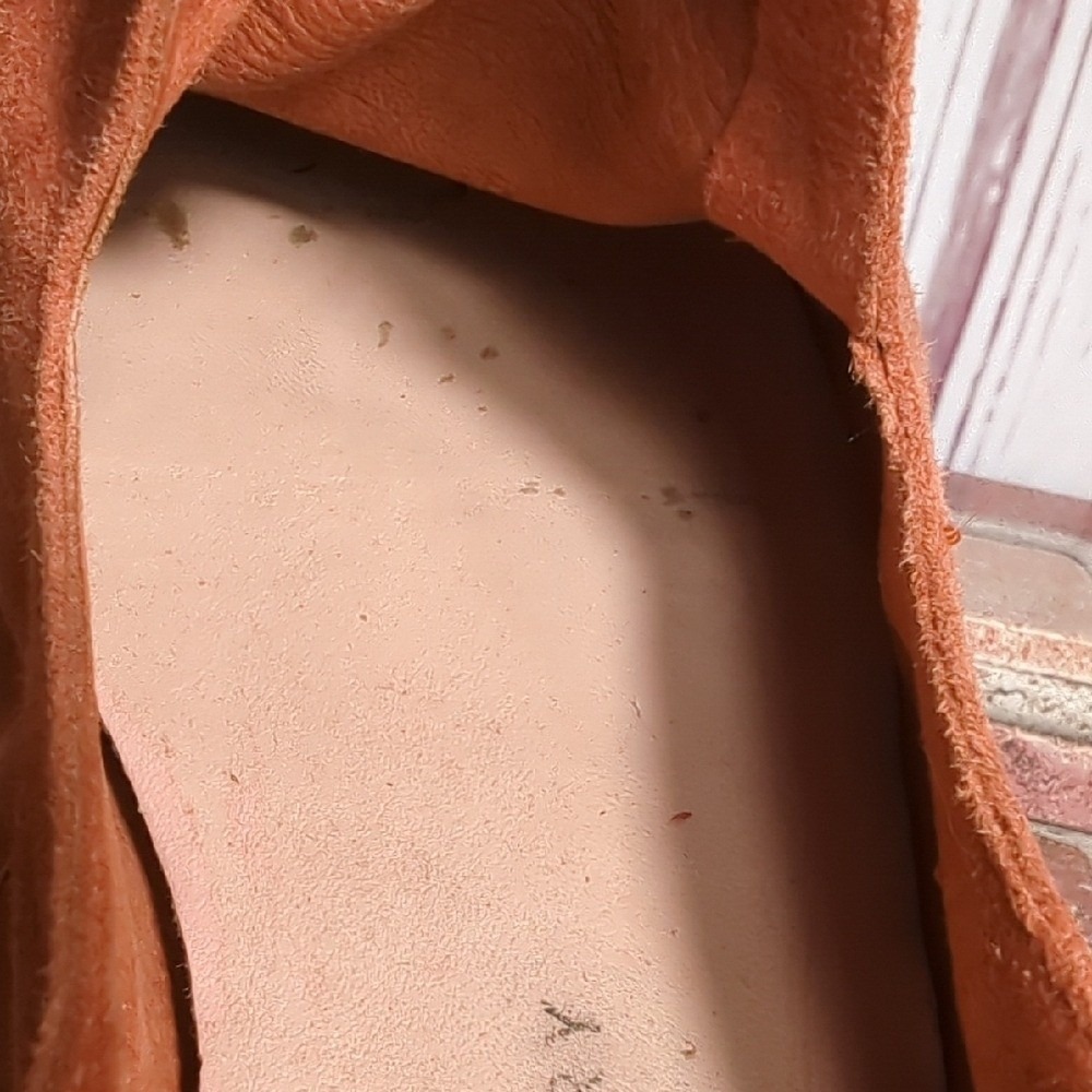Chinese Laundry Burnt Orange Rust Suede Loafers Flats Fall Boho Women's Size 7.5 - Picture 12 of 16